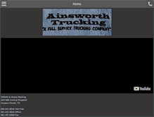 Tablet Screenshot of ainsworthtrucking.com